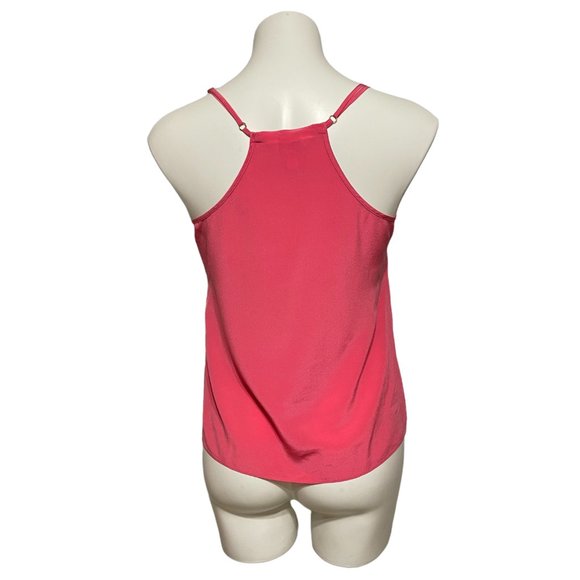 Lilly Pulizer Small Pink Racerback Spaghetti Strap V Neck Silk Tank - Picture 4 of 7